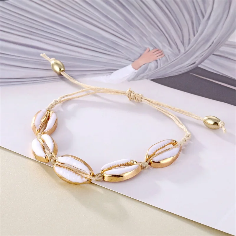 

Vintage Boho Shell Conch Rope Chain Anklets Bracelet for Women Beach Shell Ankle Bracelet Jewelry Gift Leg Chain Foot Anklet