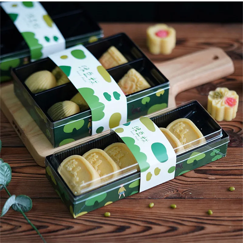 

10pcs/lot Transparent Plastic Dessert Packing Box Pastry Birthday Party Gift Packing Box Deco Supplies