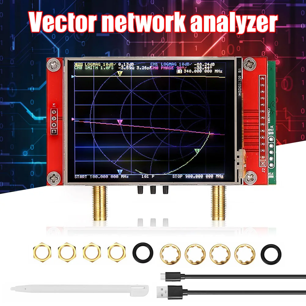 

Newly High Sensitivity NanoVNA 3GHZ Vector Network Analyzer HF VHF UHF 2.8 Inch LCD Screen Antenna Analyzer with Housing XSD88