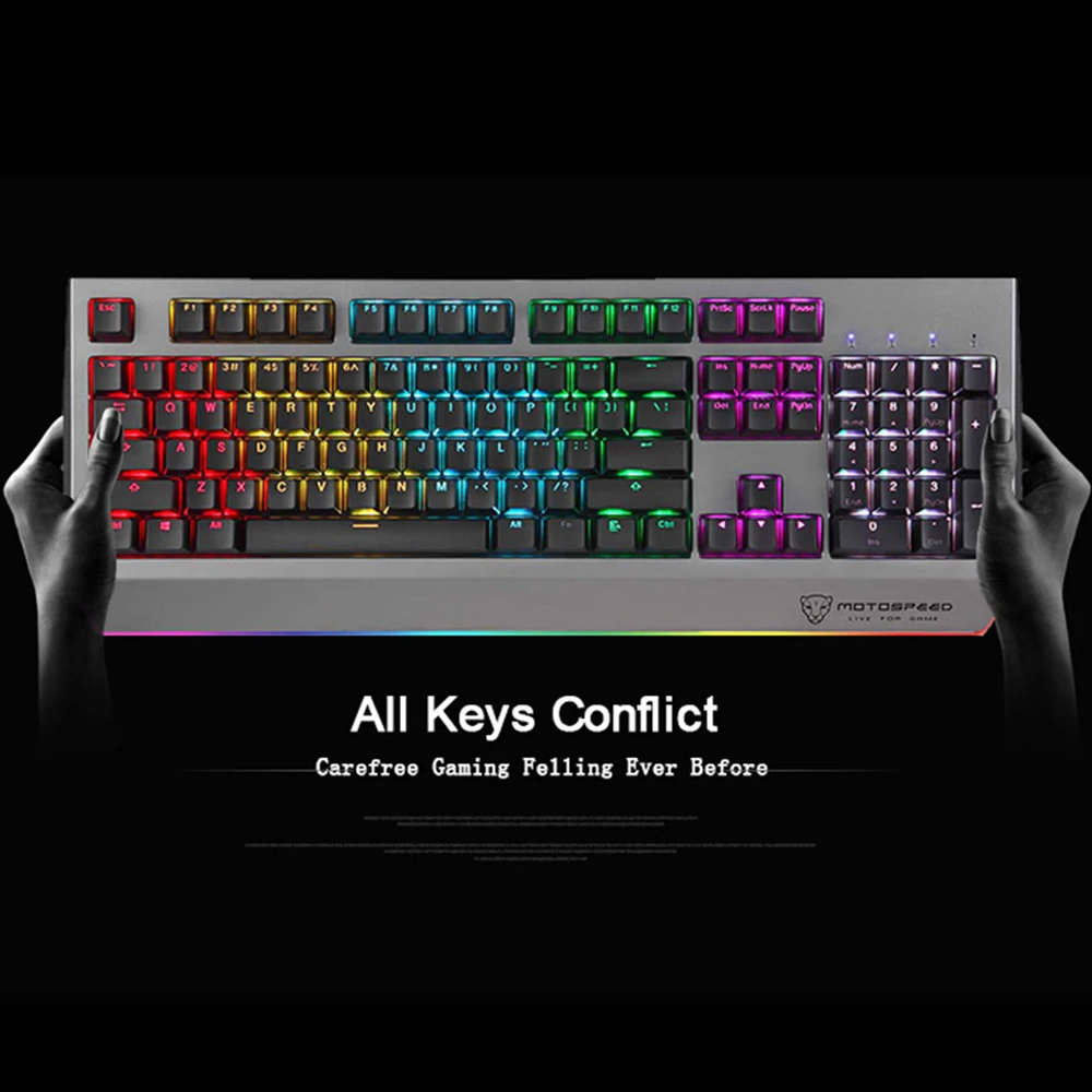 Механическая игровая клавиатура MotoSpeed CK99 Alienware с 104 клавишами и RGB подсветкой