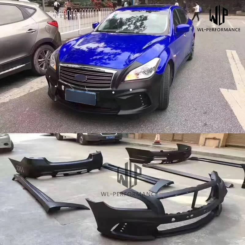 高品質の車のボディキット フロントバンパー リアバンパースカート 13 15インフィニティq70用