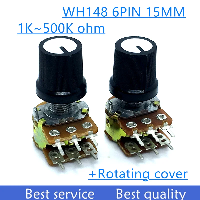 5 комплектов WH148 Терминал Линейный Конус поворотный потенциометр для Arduino B1K ~ B1M Ом