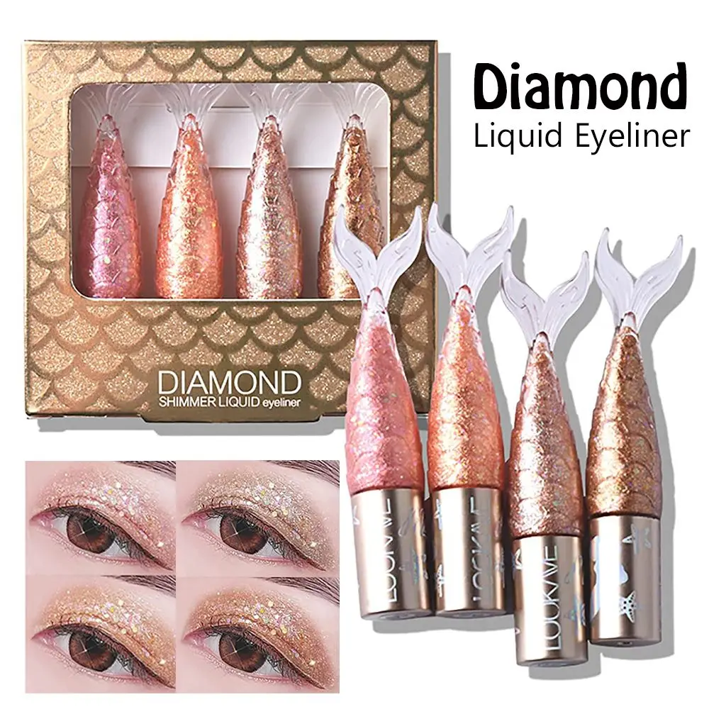 

Smudgeproof Waterproof Liquid Eye Liner Pencil Matte Eyeliner Crystal Glitter Diamond Liquid Eyeliner Eye Shadow Stick
