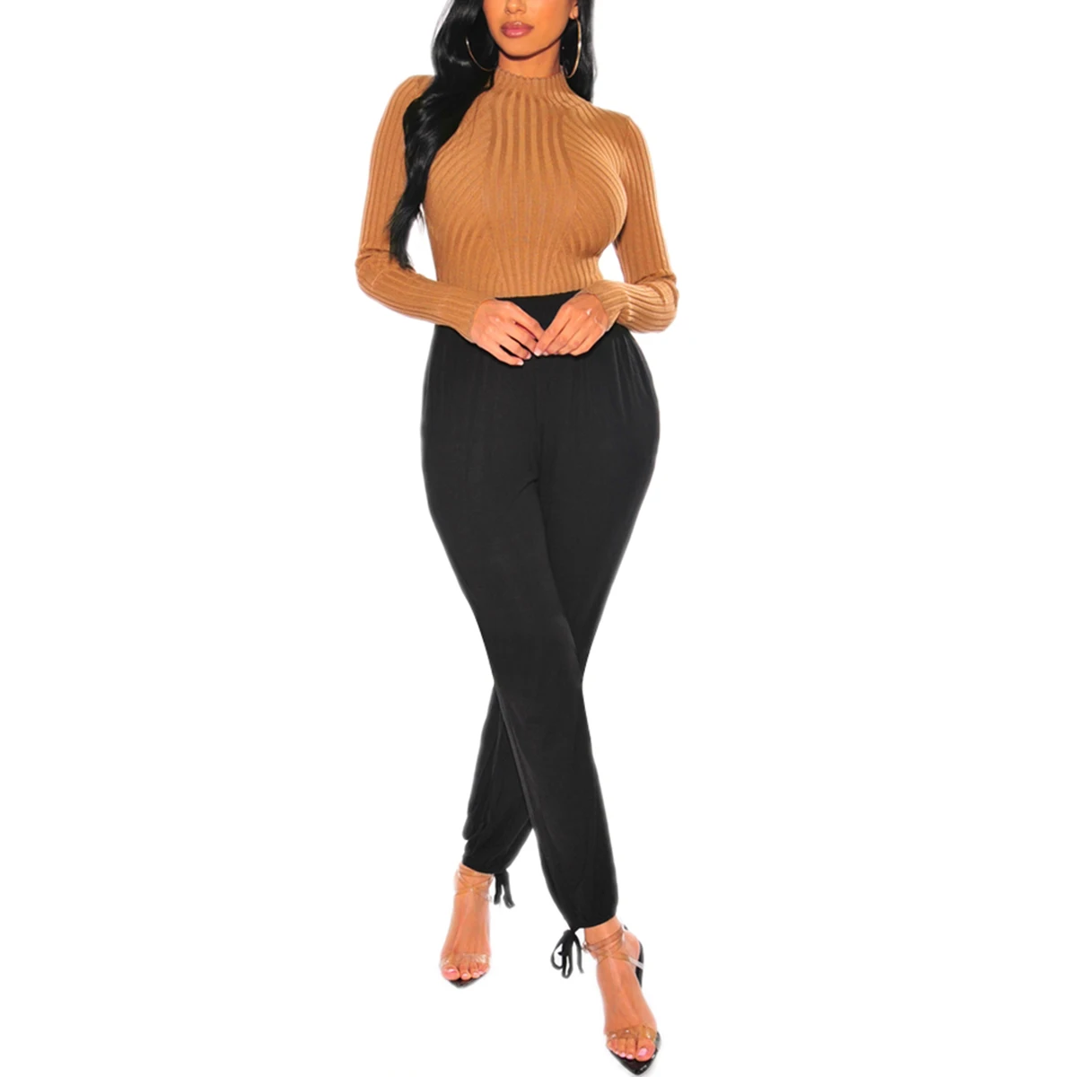 

Autumn Winter Women Sweater Bodysuits Sexy Turtleneck Bodycon Long Sleeve Slim Jumpsuit Ladies Knitted Playsuit Sweater Female