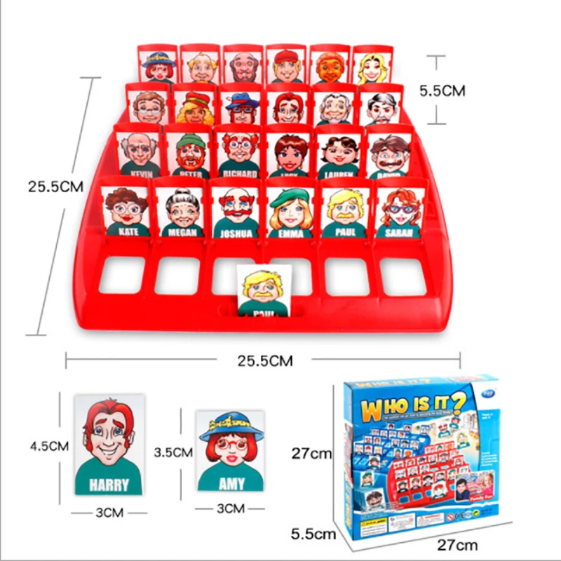 Family Guessing Games Who Is It Classic Board Game Toys Memory Training Parent Child Leisure Time Party Indoor Props Xmas | Игрушки и