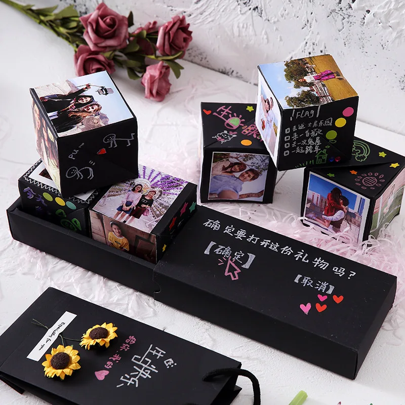 Большая прыгающая коробка взрывная для сюрприза подарок на день Святого