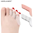 2шт три отверстия маленький носок сепаратор Прозрачный Bunion облегчение боли носок выпрямитель защита для ухода за ногами инструмент вставка