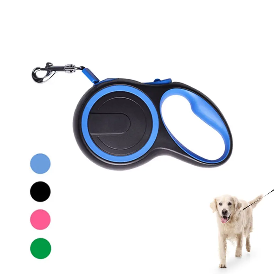 Втягивающийся поводок для собак прочная нейлоновая оплетка продлевает на