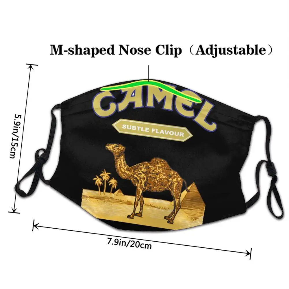 Camel Logo DIY маска для лица модная моющаяся многоразовая взрослых pm2.5 забавная с