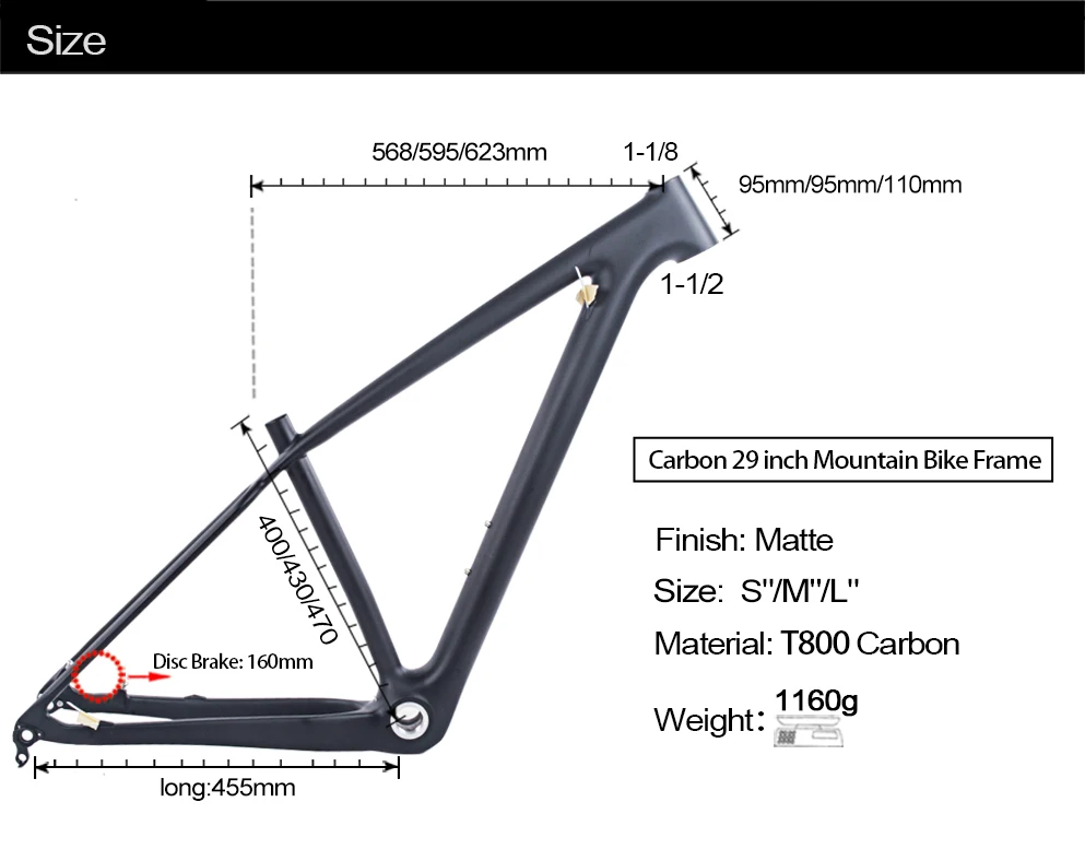 Полный карбоновый mtb boost frame 29er карбоновый велосипед 148*12 мм frameset s m l горные велосипедные рамы 160 мм тормоз BOOST велосипедная Рама