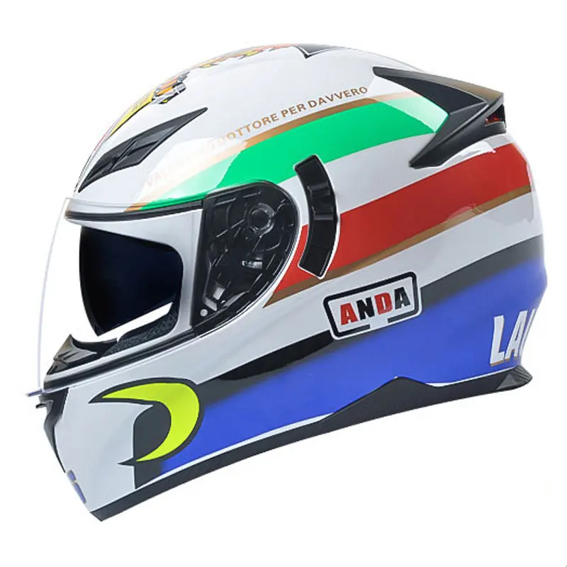 Шлем мотоциклетный со светодиодной подсветкой умный флип-шлем для езды на