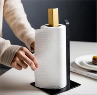 creative kitchen roll paper towel holder bathroom tissue toilet paper stand napkins rack black gold chic home table accessories