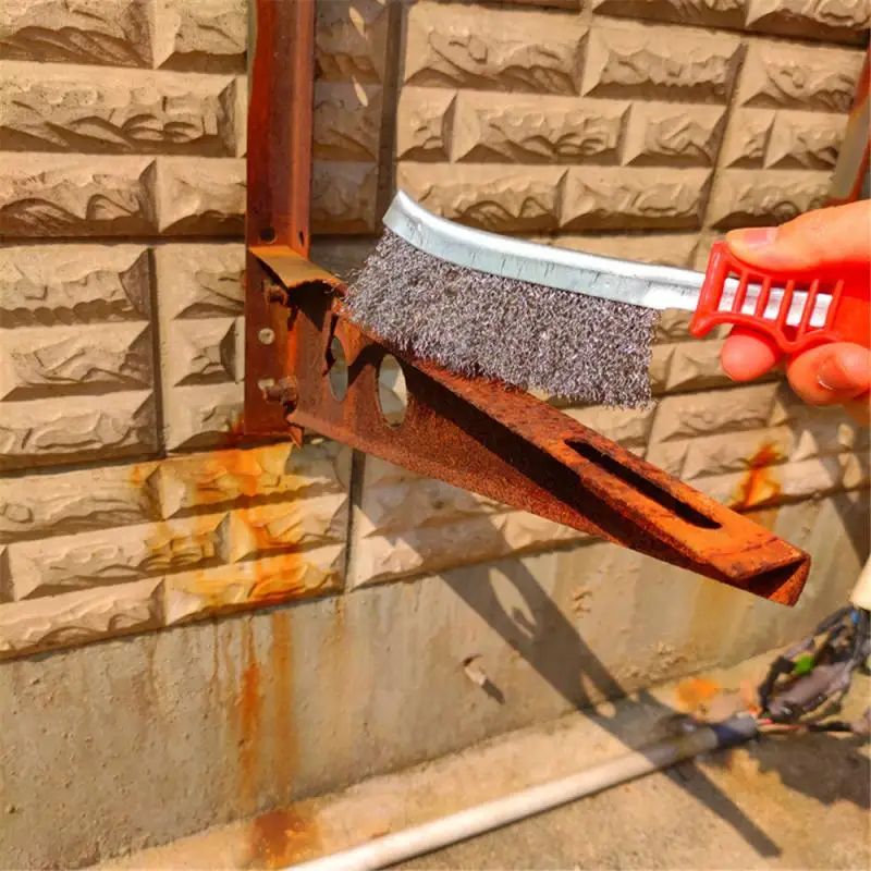 

New Multifunction Knife-shape Brush Stainless Steel Wire Copper Coating Cleaning Polishing Brush For Removing Rust Deburring Hot