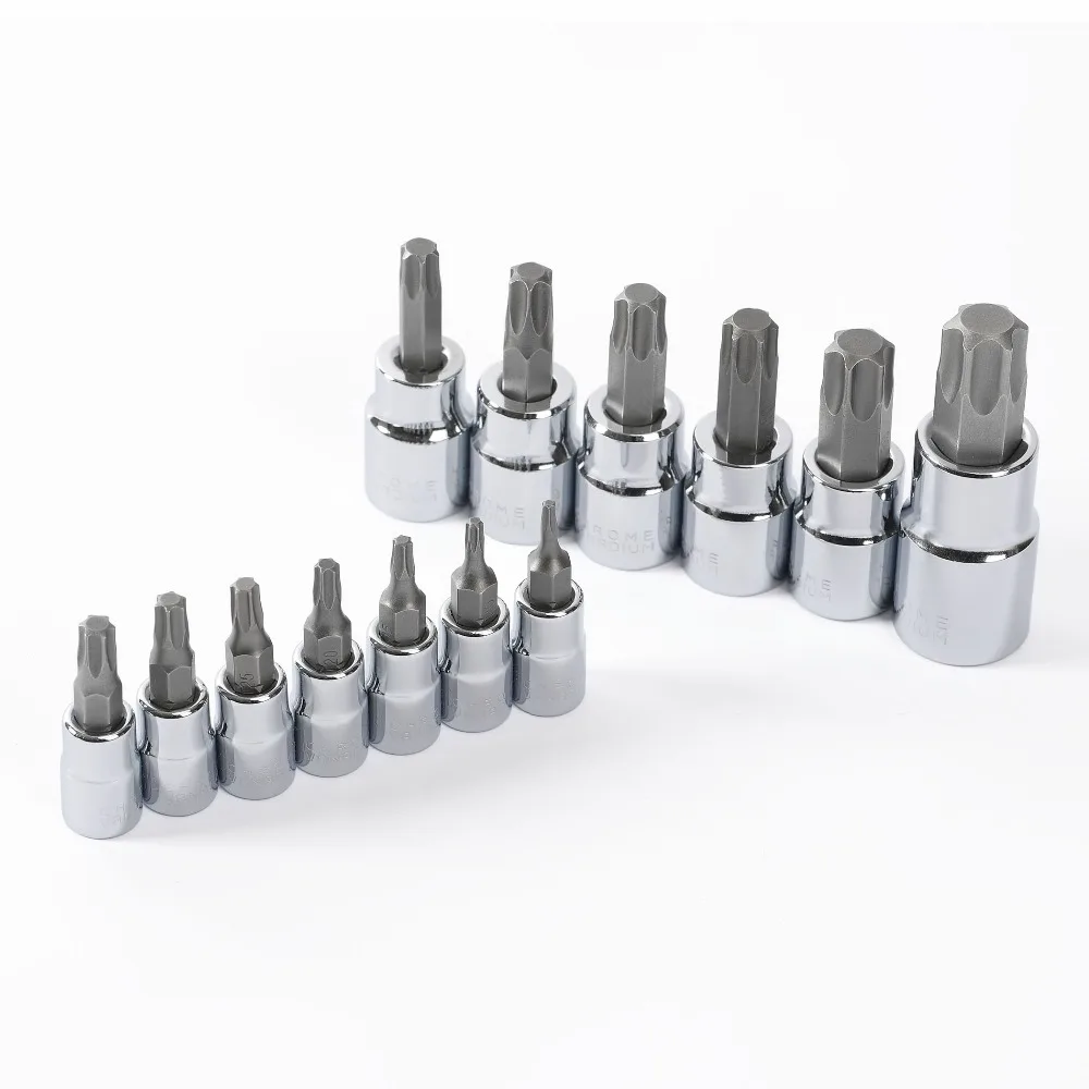 13PC Torx Bits Socket Set 1/4" 3/8" 1/2" Dr. Bit Sets Home Tool Kits | Инструменты