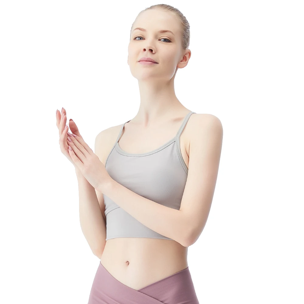 

LUKITAS Women Yoga Bra Active Wear Sports Bra Crop Top Padded Cross Back Nylon Jogging Gym Workout Fitness Bra Sport Underwear