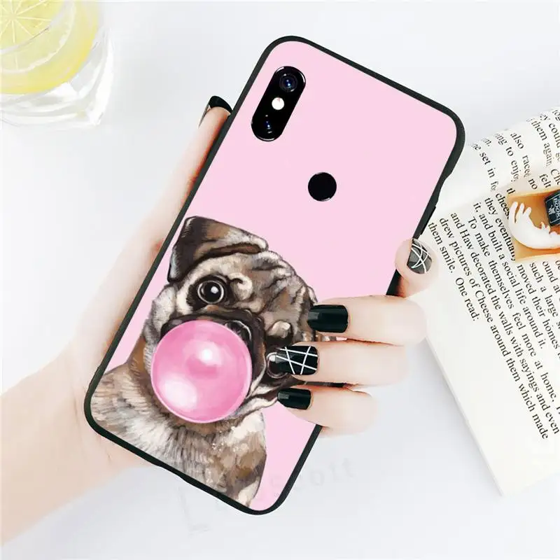

Frenchies Pretty puppy Pug Bulldog Novelty Phone Case black For Xiaomi Redmi mi note 7 8t 9 9t 9s 8 10 10t 11 pro lite K20 max 3