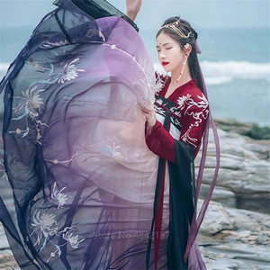 Женское сказочное платье Hanfu, традиционная китайская одежда, женский новогодний праздничный наряд, костюм Тан, костюмы для выступлений и народных танцев