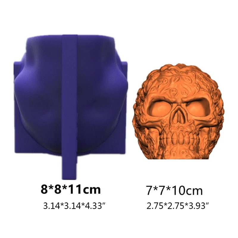 

Ghost 3D Skull Home Decorations Epoxy Resin Mold Ornaments Casting Silicone Mould DIY Crafts Plaster Candle Making Tool