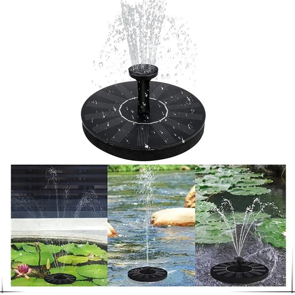 

Водяной фонтан на солнечной энергии, декоративный фонтан с плавающей батареей, для птиц, прудов, сада, внутреннего дворика, украшение газона