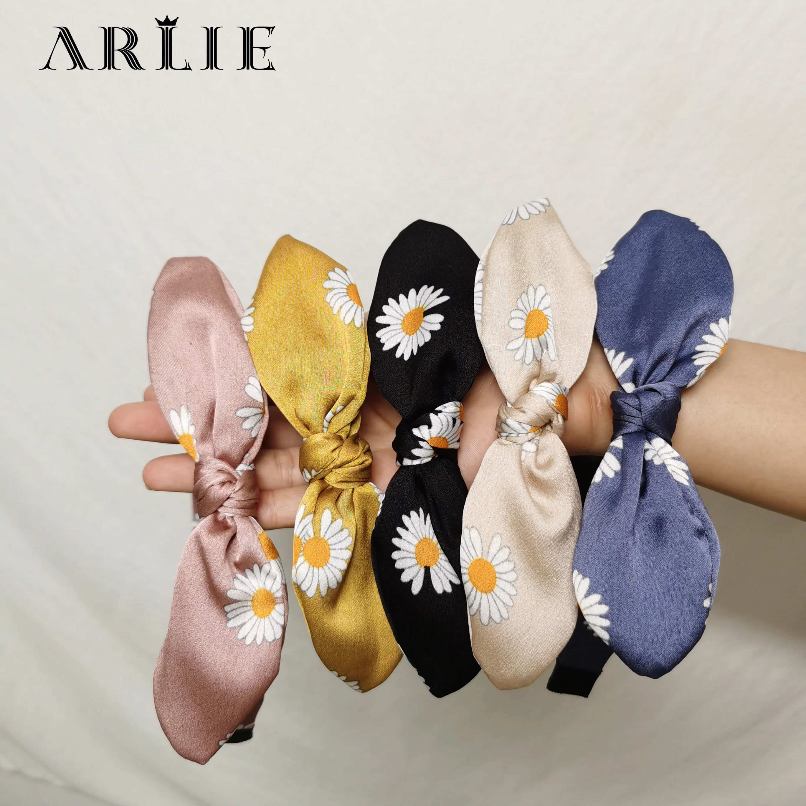 Женская шифоновая повязка на голову с цветочным принтом | Украшения и аксессуары