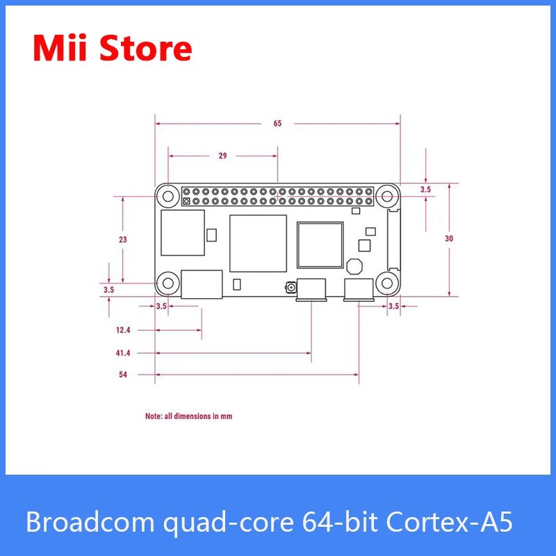 Raspberry Pi Zero 2 W Broadcom Quad-core 64-разрядная 512 МБ LPDDR2 802.11b/g/n Wifi | Компьютеры и офис