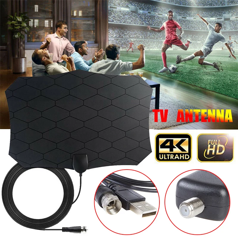 Антенна 960 Миля Диапазон Крытый с усилителем телевидения цифровой 1080P HDTV 4K