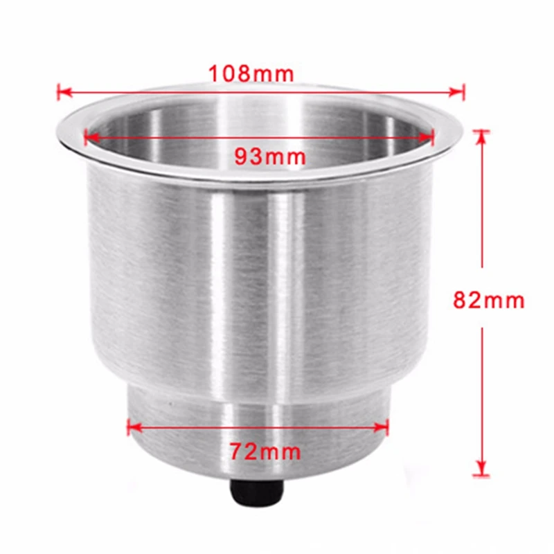 

2Pcs Stainless Steel 304 Cup Drink Holder Can Bottle Holder Stand Mount Support Auto Car Marine Boat Fishing Box