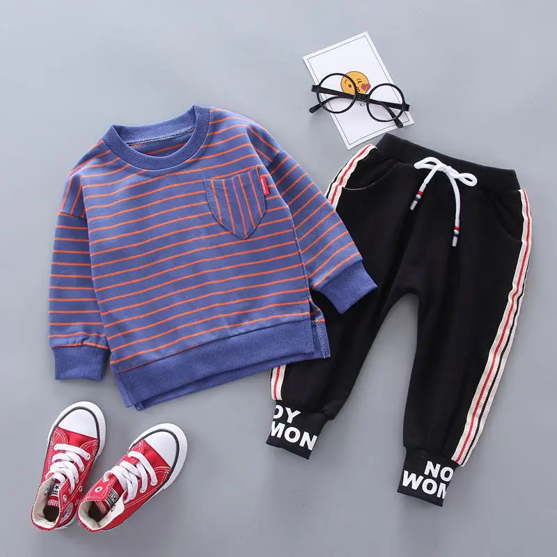 

New 2021 Spring and Autumn 1-4 Years Boys Suit Fashionable Plaid Children Clothing Handsome Two-piece Set for Infants Baby