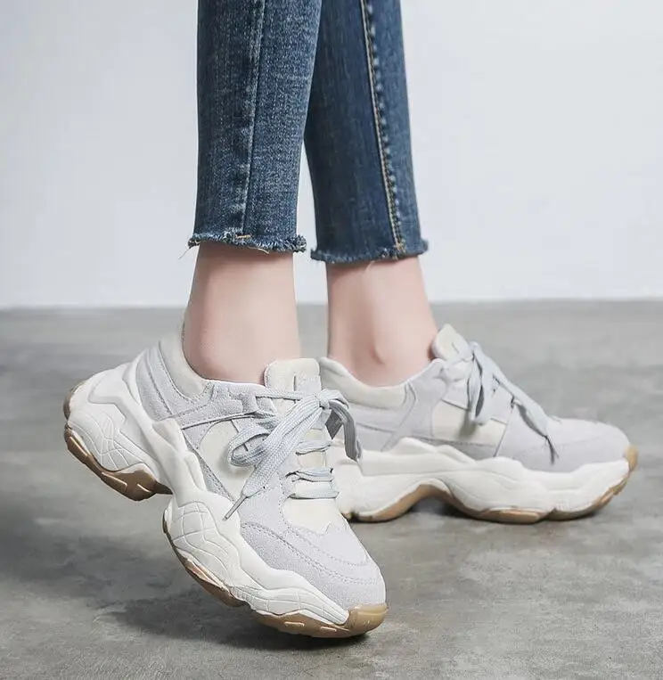 

2021 New High Quality Trainers Women's Platform Sneakers Women Shoes Breathable Casual Women Running Chunky Sneakers