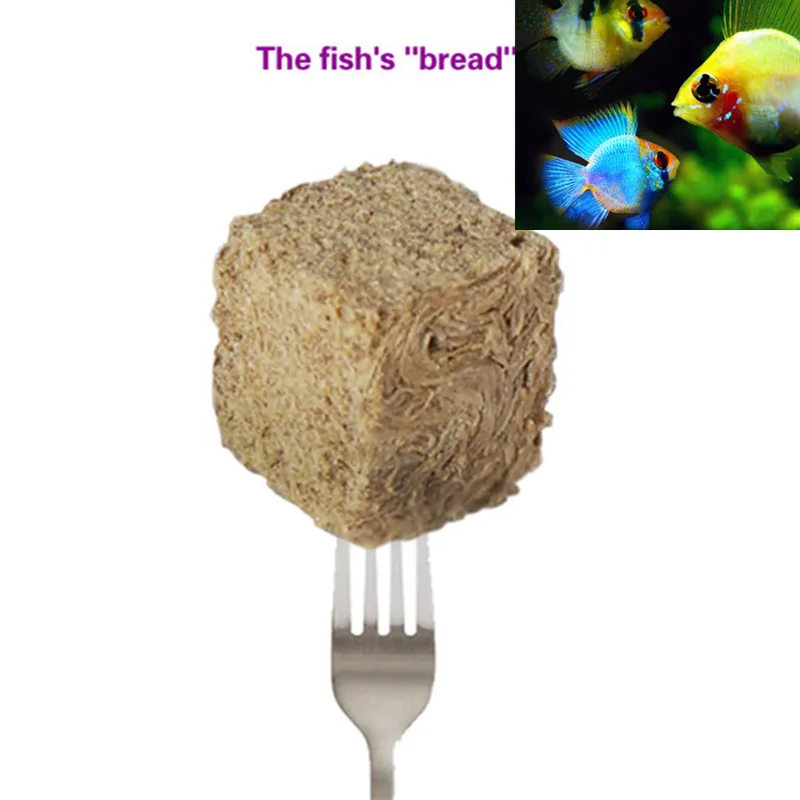 Высушенный красный Worm крови трубочник или рассоле креветок кубик аквариум для