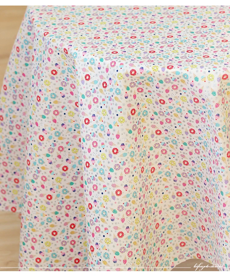 

ZXIIXZ Dessert Printed Fabric Cotton Linen Fabric Telas Patchwork Jelly Roll Strip DIY Quilts Home Textile Design Decoration