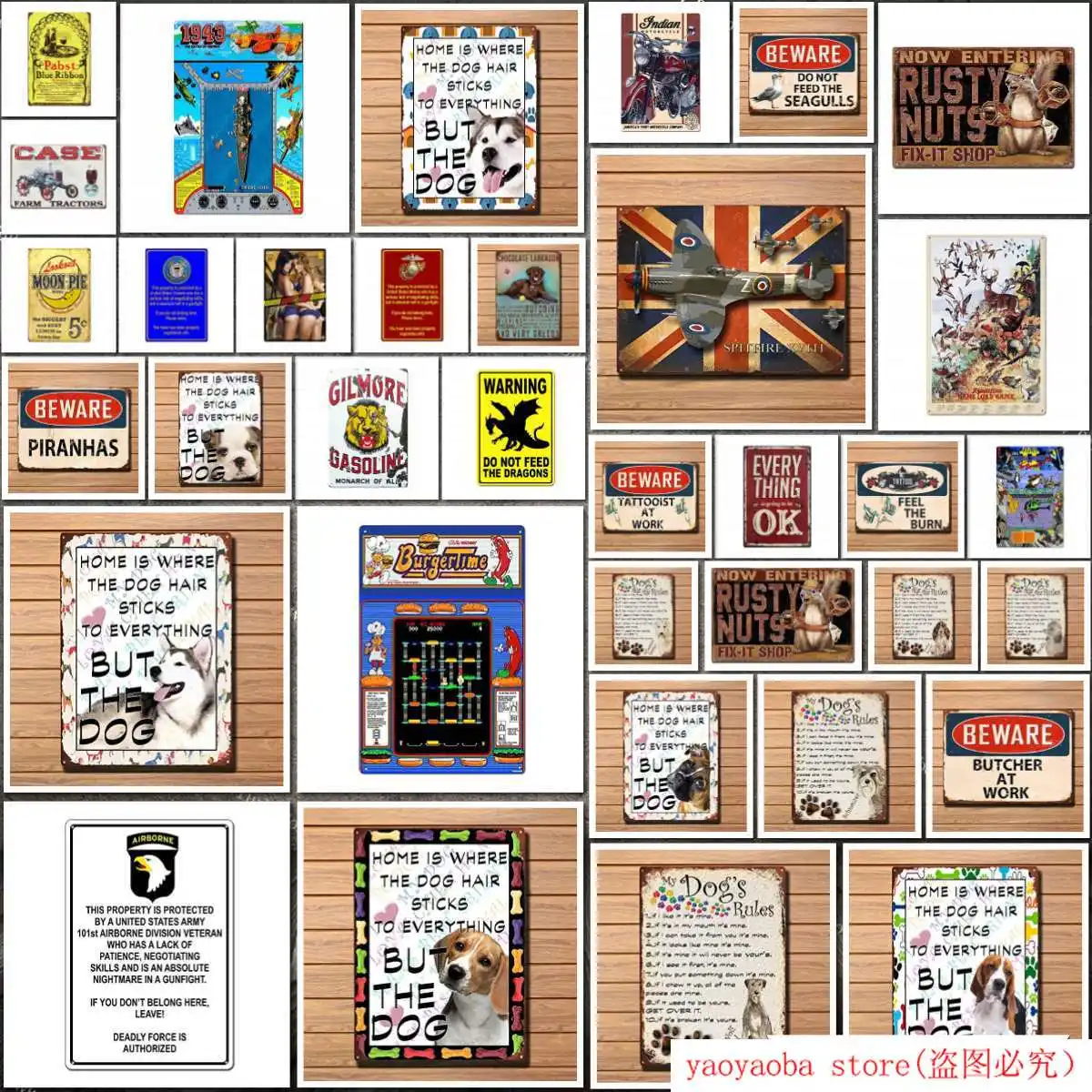 Ржавые орехи Fix It Shop винтажный оловянный знак металлический Декор настенный