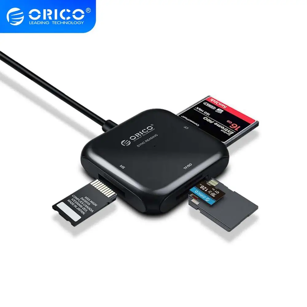 ORICO 4 в 1 USB3.0 OTG кардридер мульти Micro для TF SD MS CF адаптер ноутбука Поддержка 2 ТБ