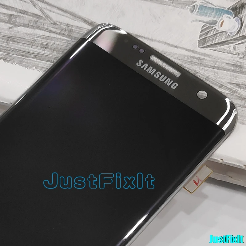 Super AMOLED серебристый для samsung Galaxy S7 edge G935F G935A G935FD дефект ЖК-дисплей с сенсорным экраном дигитайзер 5,5''