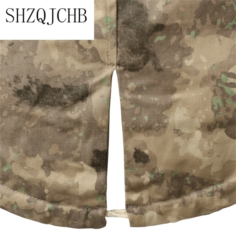 

Autumn 2021 New Men Camouflage Jacket Casual Slim Fit Windbreaker Men's Camo Hooded Overcoat Zipper Pocket Jackets Mid-length