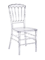 transparent clear acrylic napoleon crystal chair pc resin chiavari wedding chair