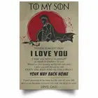 Спартанский плакат моему сыну Художественная печать отец и сын мотивация Цитата плакат домашний декор обои