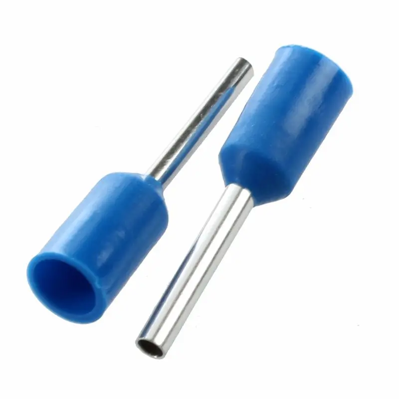 Синий ПВХ рукав изолированный Pin обжимные клеммы разъем для 21 AWG 1000 шт|Терминалы| |
