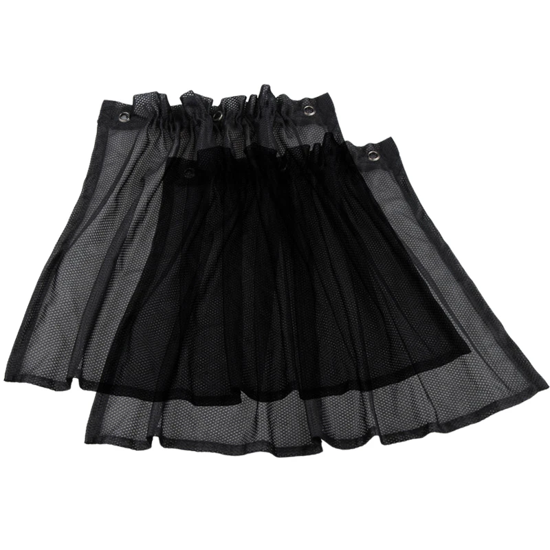 

2Pcs Car Sun Shade Protection Window Curtain with Suction Cup Black Universal Car Sunshade Sunsn Block Curtain