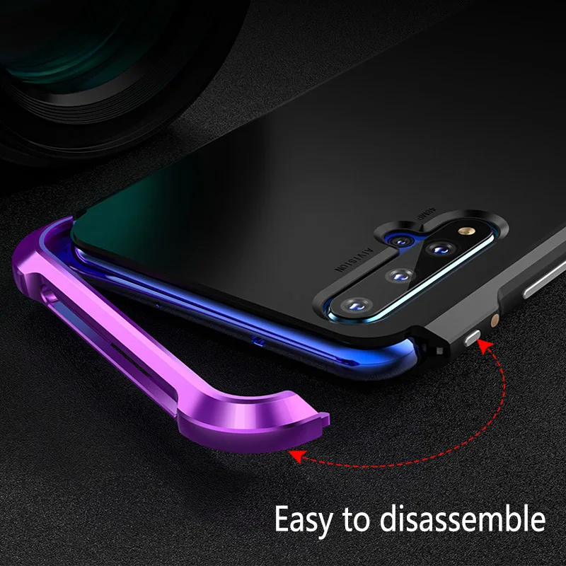 Чехол для Huawei P30 Pro гибридный Алюминиевый металлический бампер жесткий