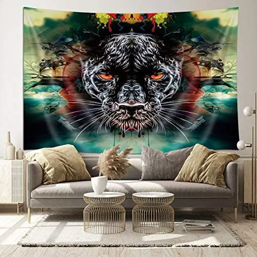Африка Львиный гобелен диких животных Wall Art прохладное фантазии в форме снежного