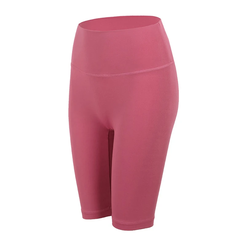 Обнаженные шорты для йоги женские колготки с высокой талией спортивные