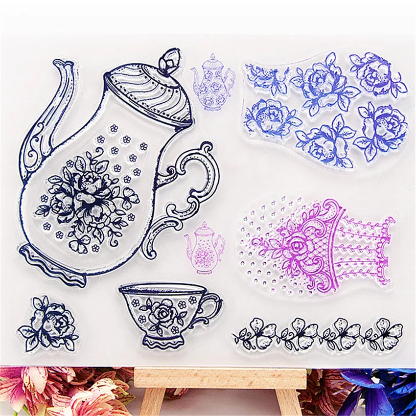 14*18 см зеркальные прозрачные штампы в виде птичьей клетки/Силиконовые пломбы