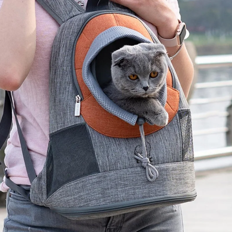 

Pet Dog Carrier Bag Double Shoulder Portable Outdoor Travel Backpack Dog Front Bag Mesh Backpack