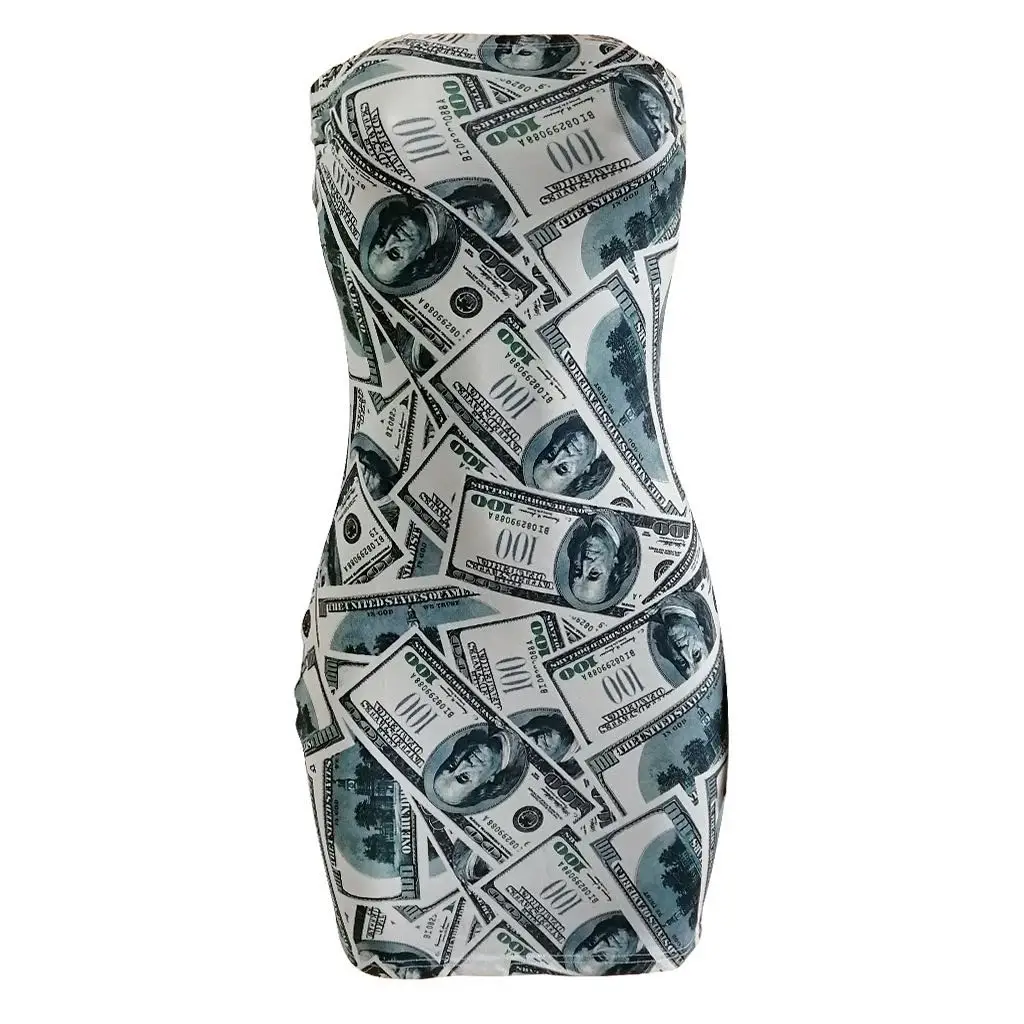 2020 Time-limited Summer None Dress Ukraine Zanzea Net Sexy Slim Stretch Bag Hip Us Dollar Bill Bar Poppy Tube Top | Женская одежда