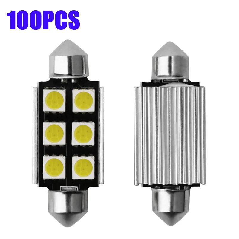 100 шт. автомобильный номерной знак светильник гирлянда 36 мм/39 мм/41 мм светодиодный