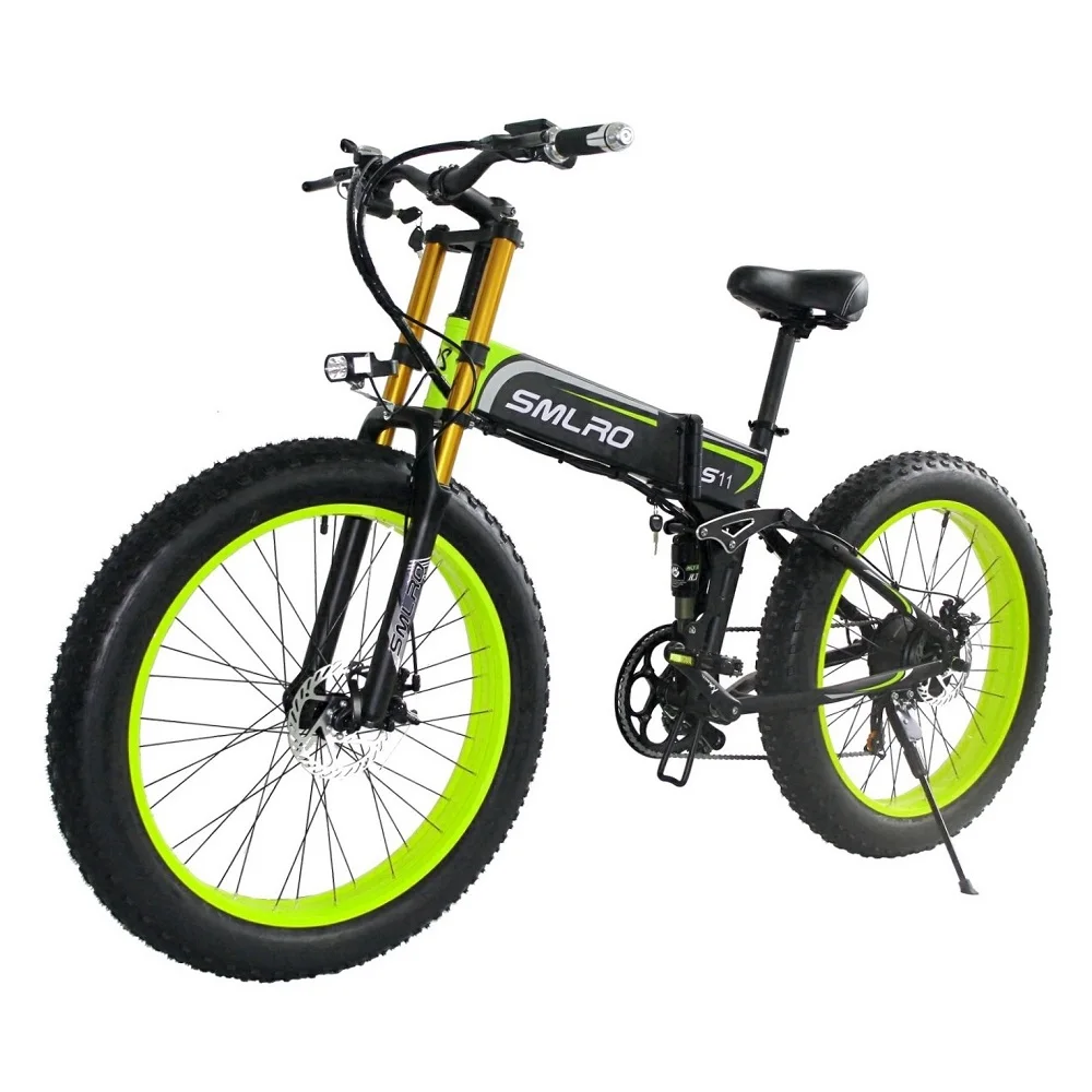 Bestellen Elektrische Fahrrad 1000W Motor 13AH SAMSUNG Batterie Fett Reifen E-Bike Freies Verschiffen 21-Speed Hydraulische Bremse Elektrische Fahrrad
