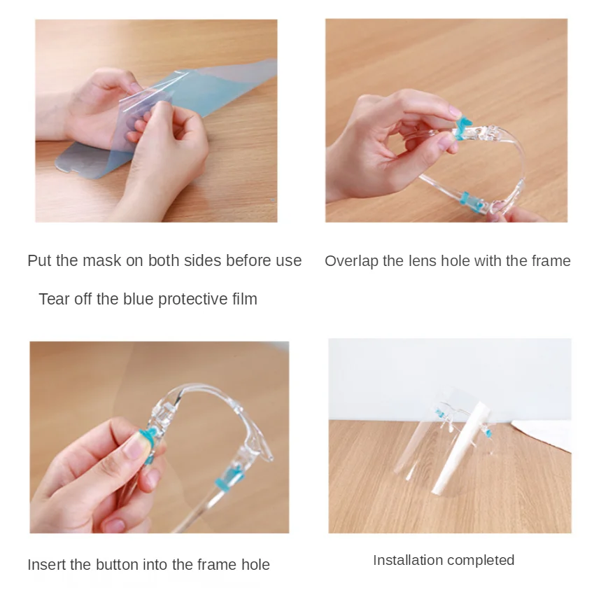 Dust-Proof Face Protective Kitchen Transparent Shield Anti-Oil Onion Goggles Mask Saliva Splash Guard Cooking Tools | Дом и сад