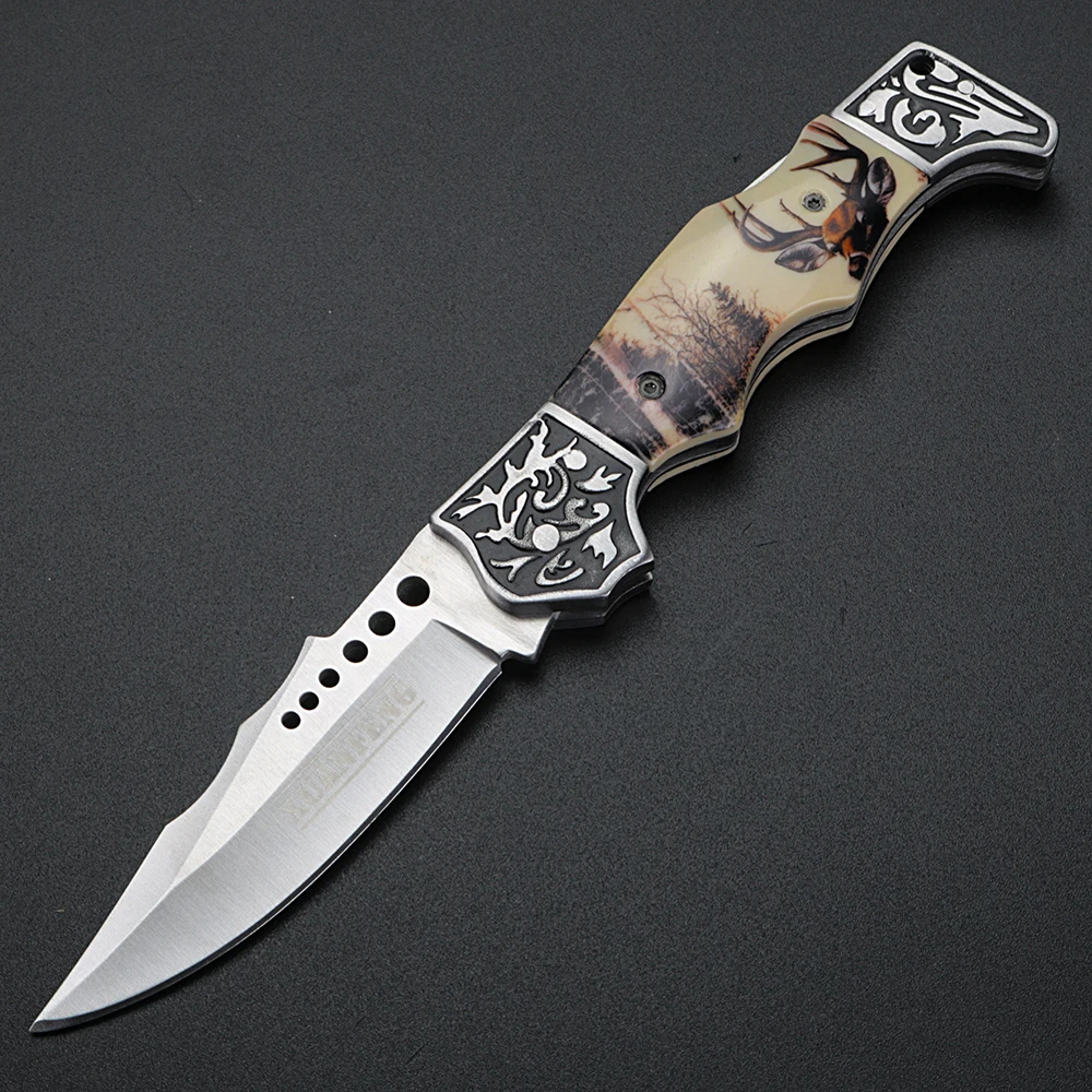 XUAN FENG outdoor tactical hunting knife high hardness army folding camping portable pocket | Инструменты