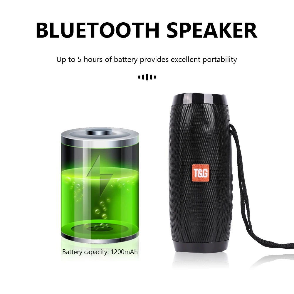 

Wireless Speaker Bass Column Waterproof Speaker LED Flashing Light Loundspeaker Subwoofer FM Radio BoomBox